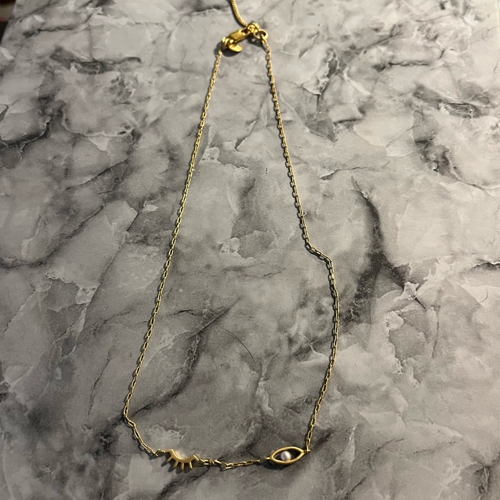 Like New Madewell Eye and Lashes Necklace